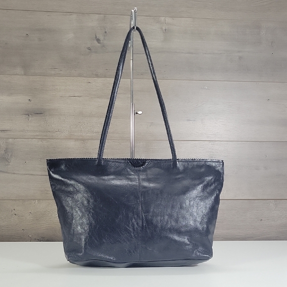 latico Handbags - Latico for Anthropologie Leather Navy Tote Bag - Classic Everyday Shoulder Bag